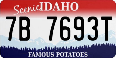ID license plate 7B7693T