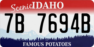 ID license plate 7B7694B