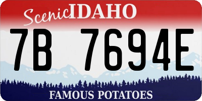 ID license plate 7B7694E