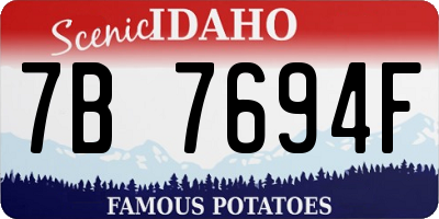ID license plate 7B7694F