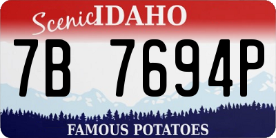 ID license plate 7B7694P