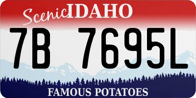 ID license plate 7B7695L