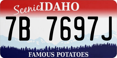 ID license plate 7B7697J