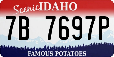 ID license plate 7B7697P