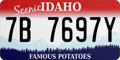 ID license plate 7B7697Y