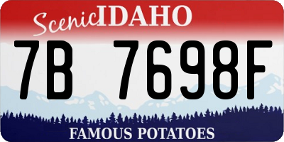 ID license plate 7B7698F
