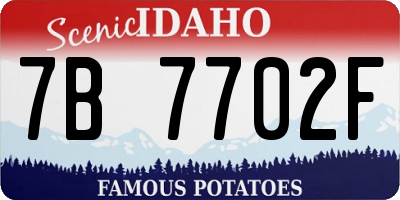 ID license plate 7B7702F
