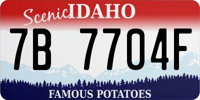 ID license plate 7B7704F
