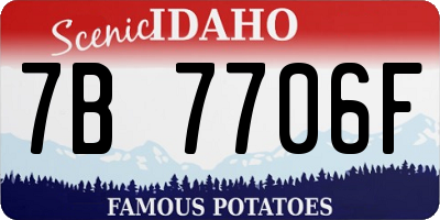 ID license plate 7B7706F