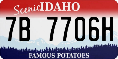 ID license plate 7B7706H