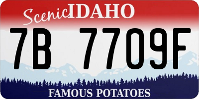 ID license plate 7B7709F