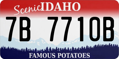 ID license plate 7B7710B