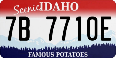 ID license plate 7B7710E