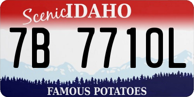 ID license plate 7B7710L
