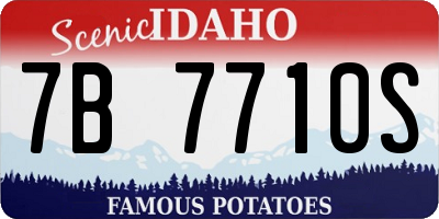 ID license plate 7B7710S