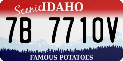 ID license plate 7B7710V