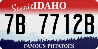 ID license plate 7B7712B