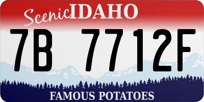 ID license plate 7B7712F