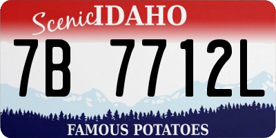 ID license plate 7B7712L