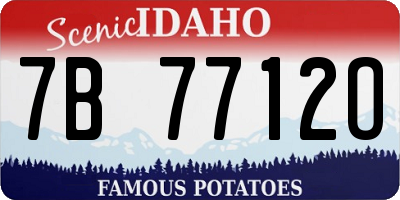 ID license plate 7B7712O
