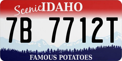 ID license plate 7B7712T