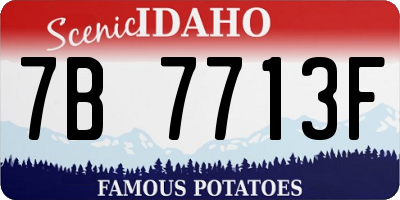 ID license plate 7B7713F