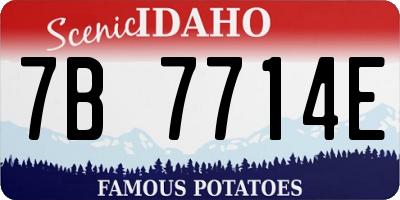 ID license plate 7B7714E