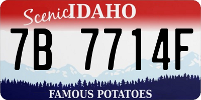 ID license plate 7B7714F