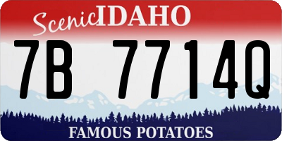 ID license plate 7B7714Q