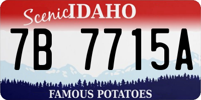 ID license plate 7B7715A