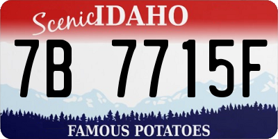 ID license plate 7B7715F