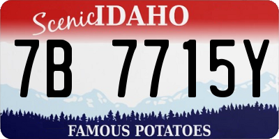ID license plate 7B7715Y