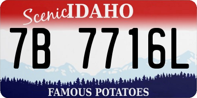 ID license plate 7B7716L