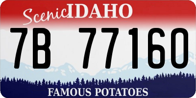 ID license plate 7B7716O