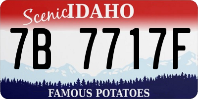 ID license plate 7B7717F