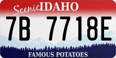 ID license plate 7B7718E