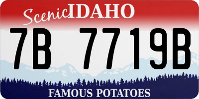 ID license plate 7B7719B