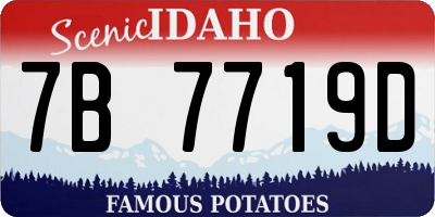 ID license plate 7B7719D