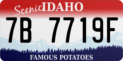ID license plate 7B7719F