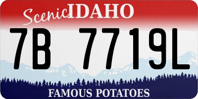 ID license plate 7B7719L