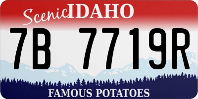 ID license plate 7B7719R