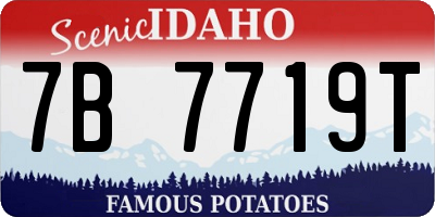 ID license plate 7B7719T