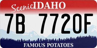 ID license plate 7B7720F