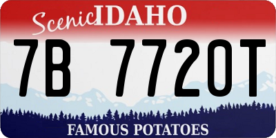 ID license plate 7B7720T