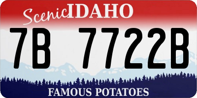ID license plate 7B7722B