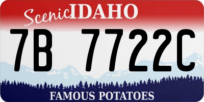 ID license plate 7B7722C