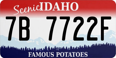 ID license plate 7B7722F