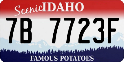 ID license plate 7B7723F