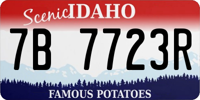 ID license plate 7B7723R
