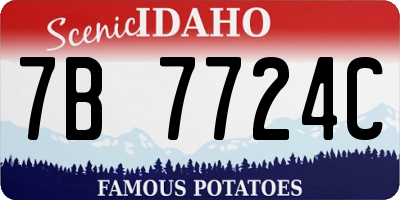 ID license plate 7B7724C